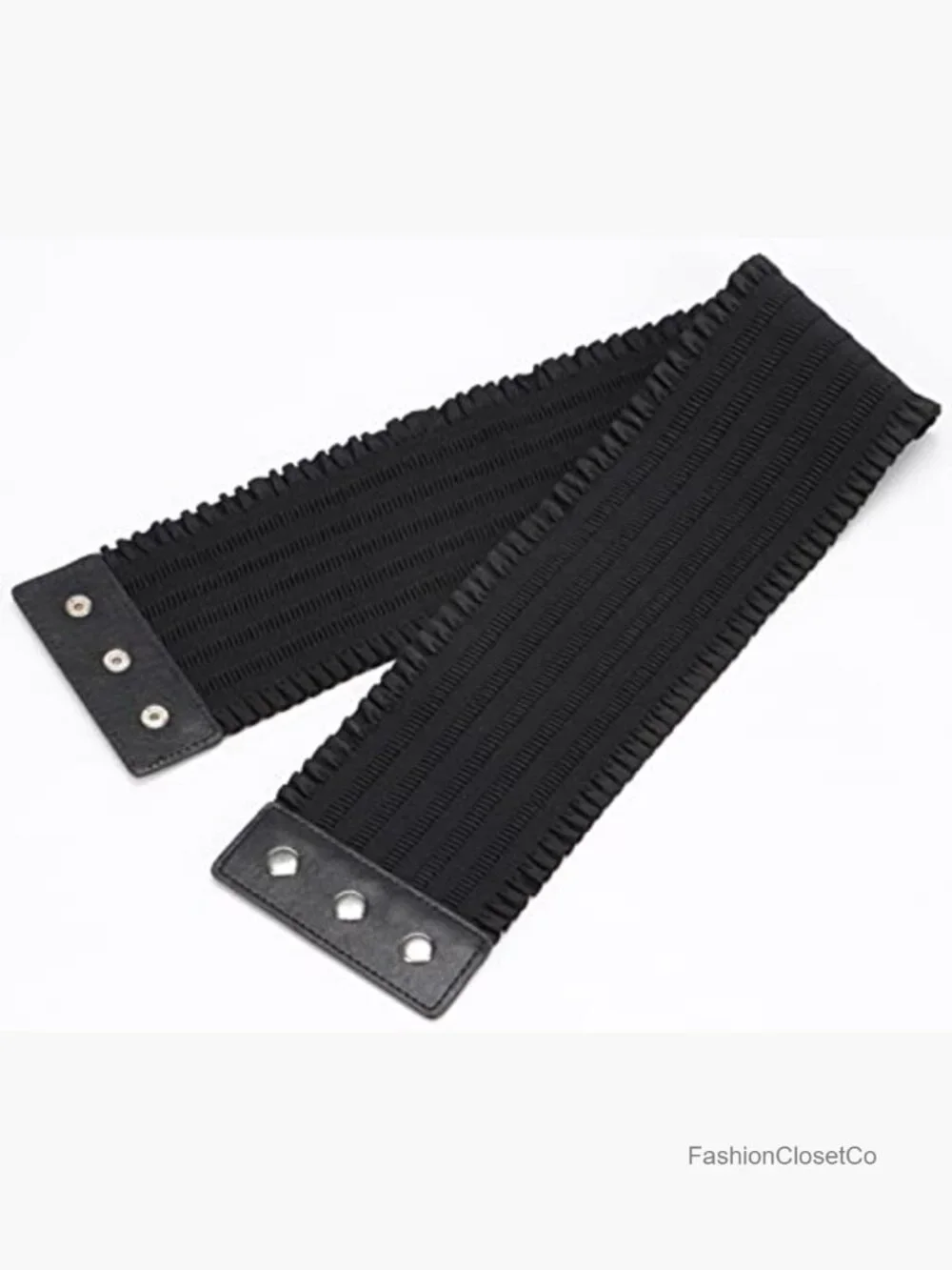 Wide Stretchy Elastic Snap-Button Corset Belt for Women Waist